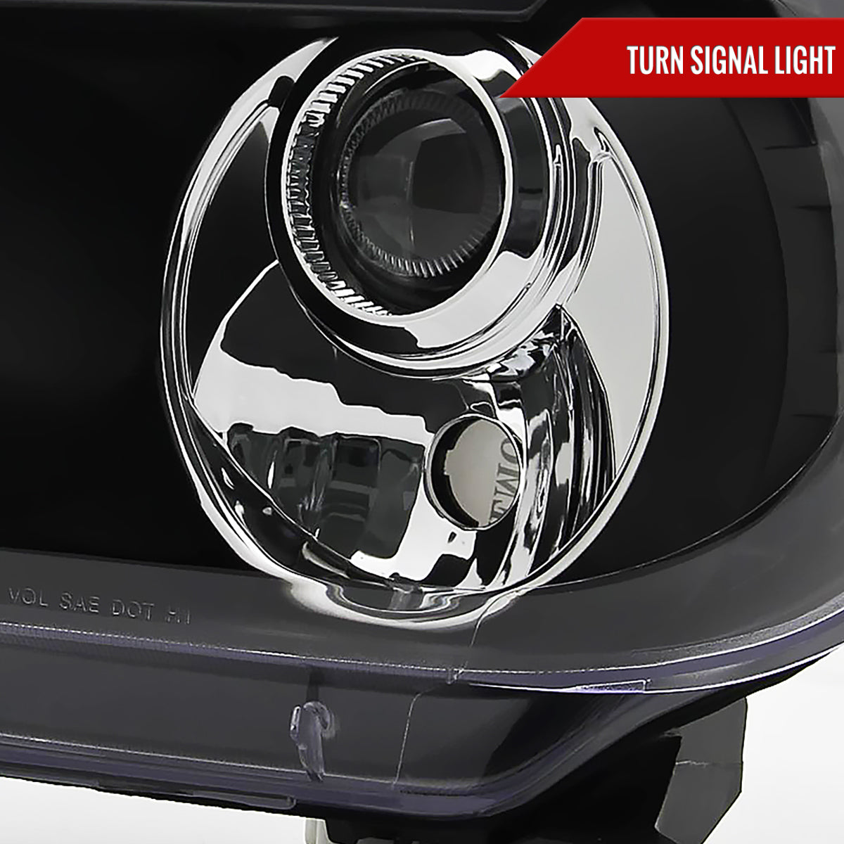 2007-2013 Toyota Tundra/ 2008-2017 Sequoia Single Halo Projector Headlights (Matte Black Housing/Clear Lens)