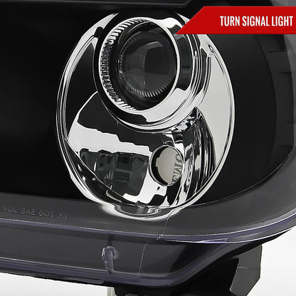 2007-2013 Toyota Tundra/ 2008-2017 Sequoia Single Halo Projector Headlights (Matte Black Housing/Clear Lens)