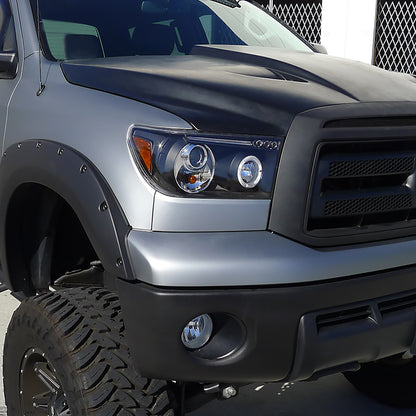 2007-2013 Toyota Tundra/ 2008-2017 Sequoia Single Halo Projector Headlights (Matte Black Housing/Clear Lens)