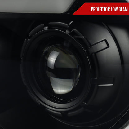 2007-2013 Toyota Tundra/ 2008-2017 Sequoia Switchback Sequential LED C-Bar Projector Headlights (Black Housing/Smoked Lens)