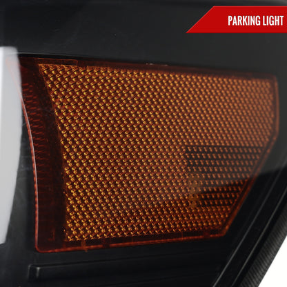 2007-2013 Toyota Tundra/ 2008-2017 Sequoia Switchback Sequential LED C-Bar Projector Headlights (Black Housing/Smoked Lens)