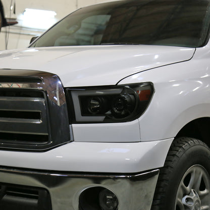2007-2013 Toyota Tundra/ 2008-2017 Sequoia Switchback Sequential LED C-Bar Projector Headlights (Black Housing/Smoked Lens)