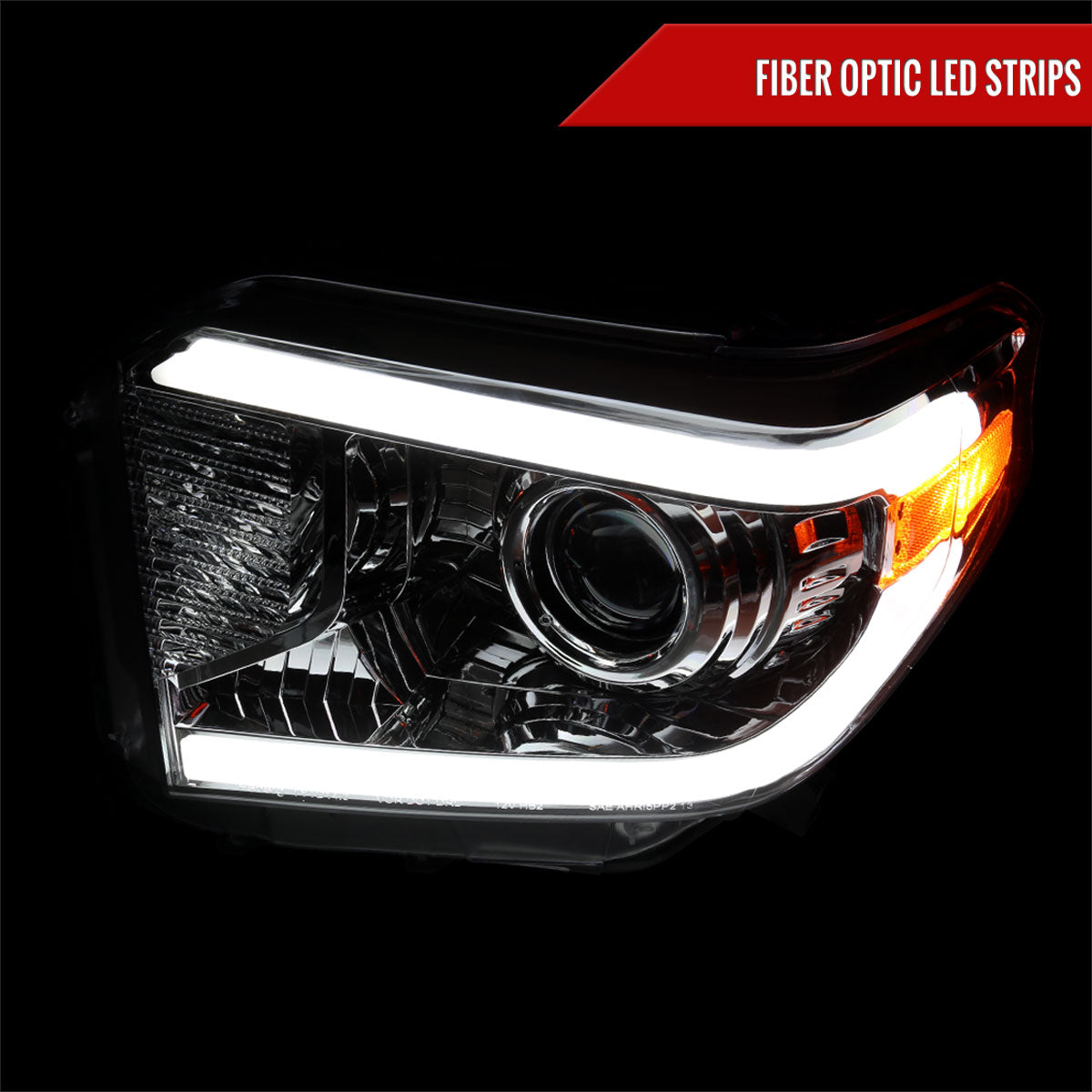 2014-2021 Toyota Tundra LED Projector Headlights (Chrome Housing/Clear Lens)