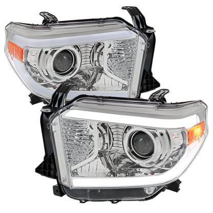 2014-2021 Toyota Tundra LED Projector Headlights (Chrome Housing/Clear Lens)