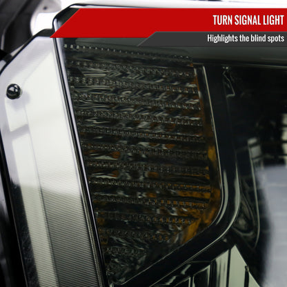 2014-2021 Toyota Tundra LED Switchback Sequential Turn Signal LED Bar Projector Headlights (Chrome Housing/Smoked Lens)