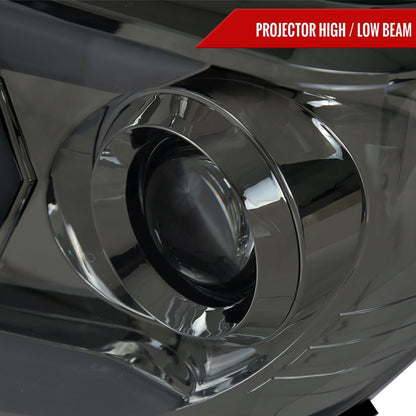 2014-2021 Toyota Tundra LED C-Bar Projector Headlights w/ Sequential Arrow Turn Signals (Chrome Housing/Smoked Lens)