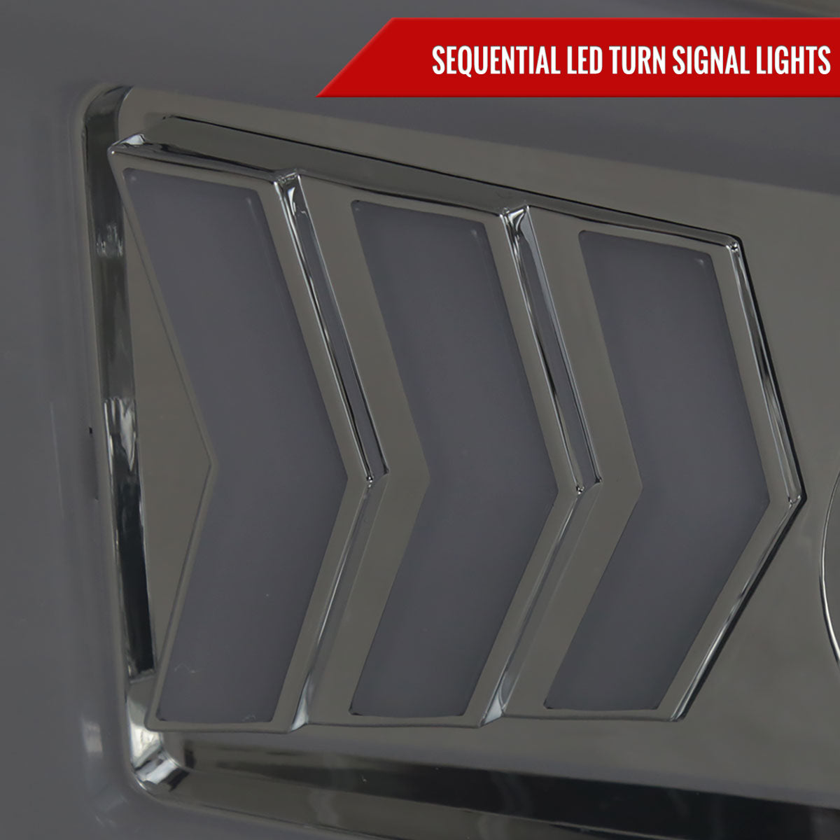 2014-2021 Toyota Tundra LED C-Bar Projector Headlights w/ Sequential Arrow Turn Signals (Chrome Housing/Smoked Lens)