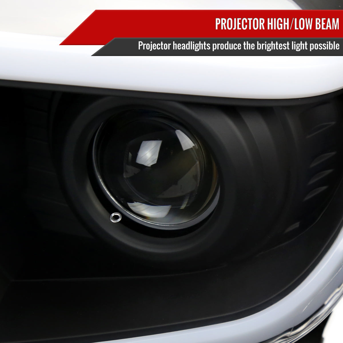 2014-2021 Toyota Tundra LED Switchback Sequential Turn Signal LED Bar Projector Headlights (Matte Black Housing/Clear Lens)