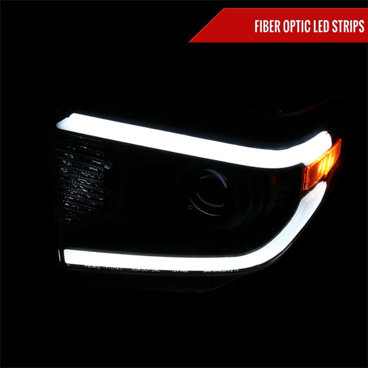 2014-2021 Toyota Tundra LED Projector Headlights (Matte Black Housing/Clear Lens)