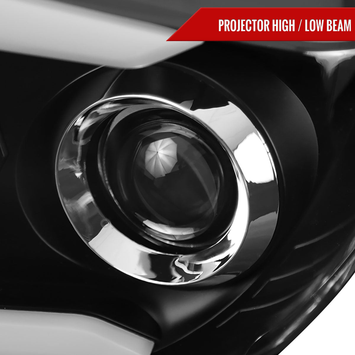 2014-2021 Toyota Tundra LED C-Bar Projector Headlights w/ Sequential Arrow Turn Signals (Matte Black Housing/Clear Lens)