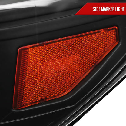 2014-2021 Toyota Tundra LED C-Bar Projector Headlights w/ Sequential Arrow Turn Signals (Matte Black Housing/Clear Lens)