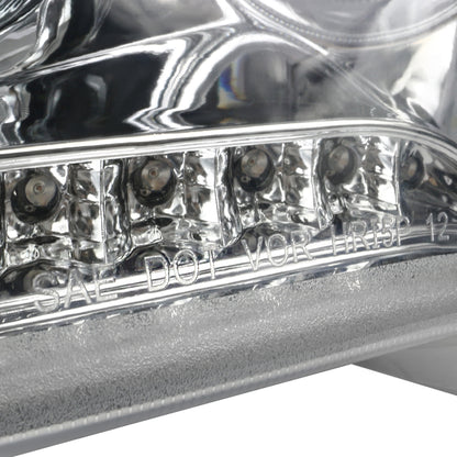 2012-2017 Hyundai Veloster LED Light Bar Projector Headlight w/ Sequential Turn Signal Lights (Chrome Housing/Clear Lens)