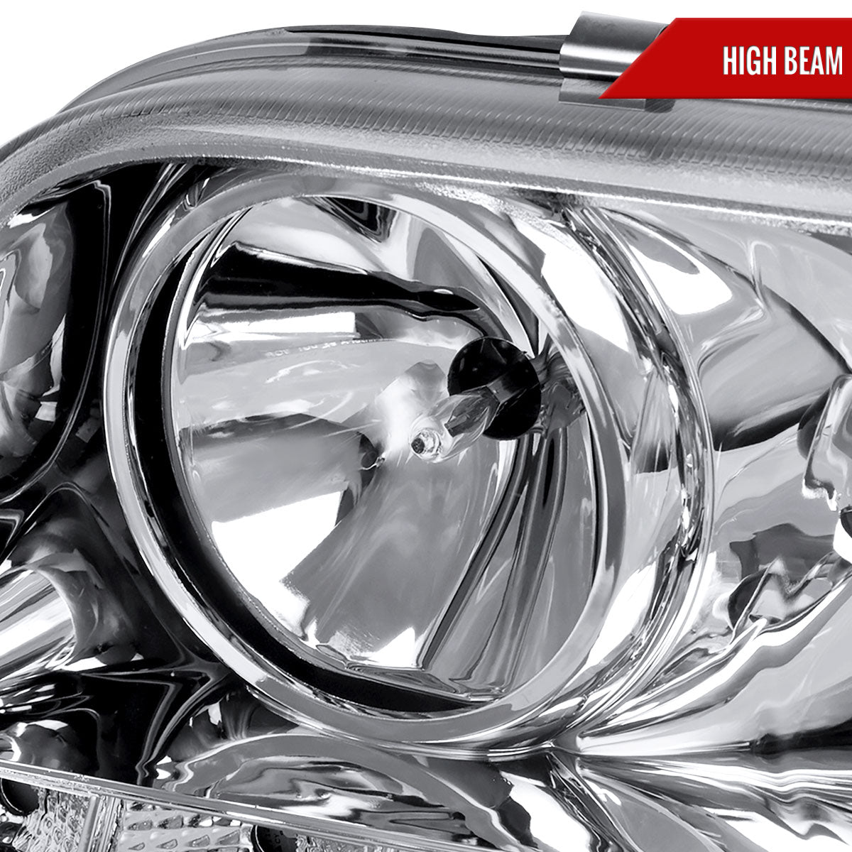 1998-2011 Ford Crown Victoria Projector Headlights w/ LED Light Strip (Chrome Housing/Clear Lens)