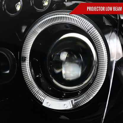 2004-2005 Subaru Impreza WRX/STI Outback Dual Halo Projector Headlights (Jet Black Housing/Clear Lens)