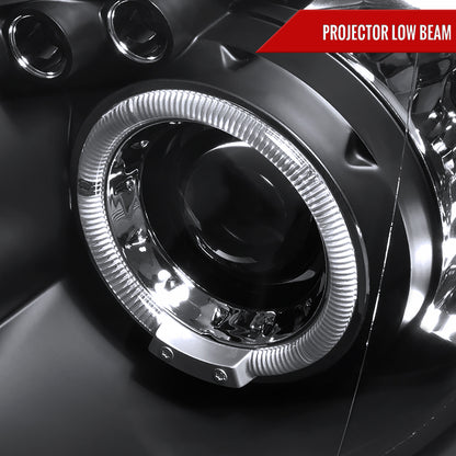 2004-2005 Subaru Impreza WRX/STI Outback Dual Halo Projector Headlights (Matte Black Housing/Clear Lens)