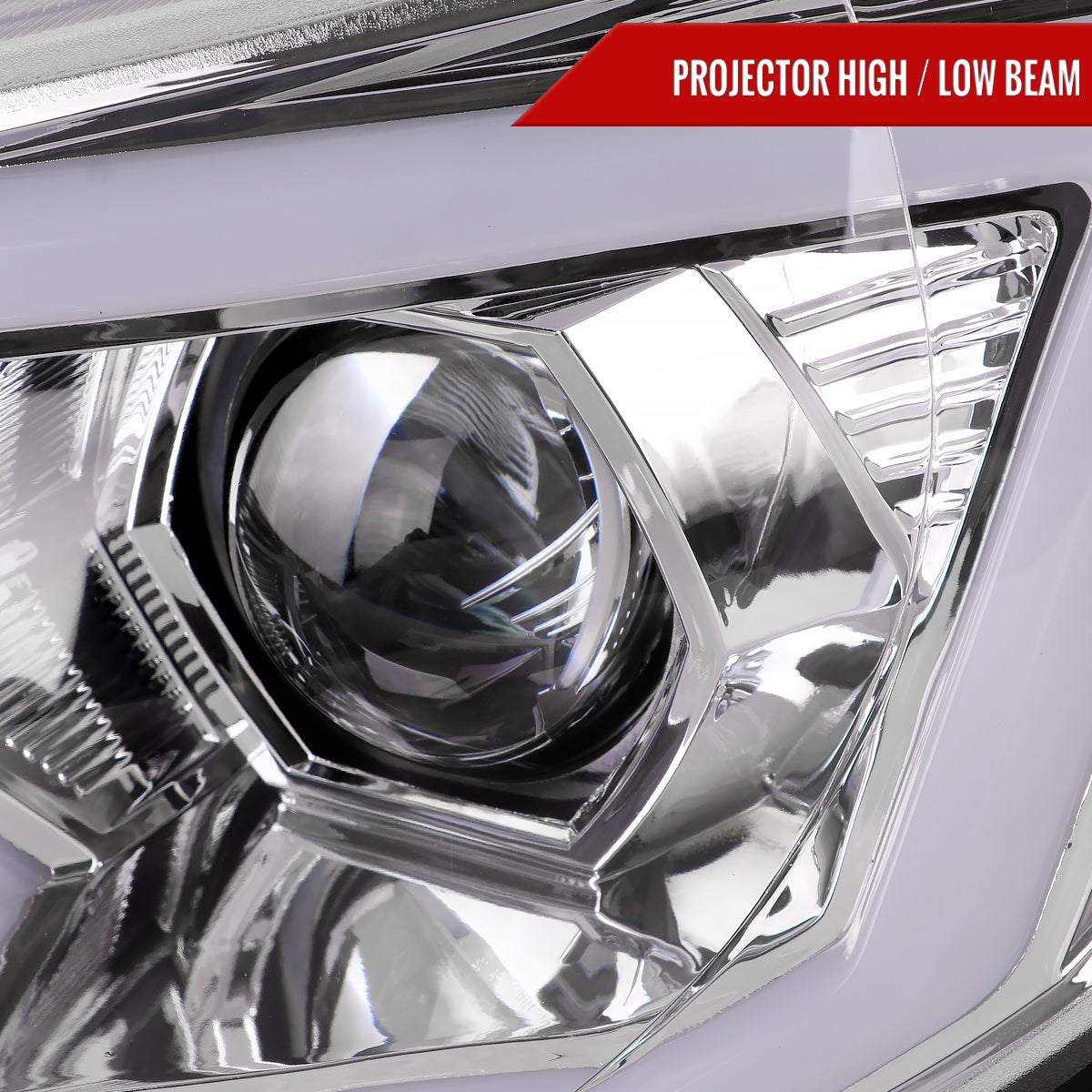 2006-2007 Subaru Impreza WRX STI LED Bar Sequential Turn Signal Projector Headlights (Chrome Housing/Clear Lens)