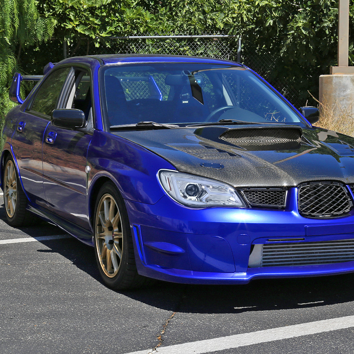 2006-2007 Subaru Impreza WRX STI LED Bar Sequential Turn Signal Projector Headlights (Chrome Housing/Clear Lens)