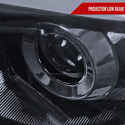 2008-2014 Subaru Impreza WRX / 2008-2011 Outback Sport LED Bar Projector Headlights (Glossy Black Housing/Smoked Lens)