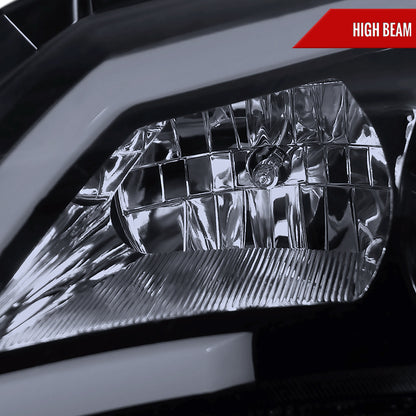 2008-2014 Subaru Impreza WRX / 2008-2011 Outback Sport LED Bar Projector Headlights (Glossy Black Housing/Smoked Lens)