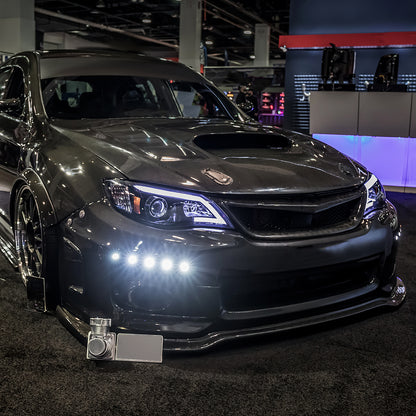 2008-2014 Subaru Impreza WRX / 2008-2011 Outback Sport LED Bar Projector Headlights (Glossy Black Housing/Smoked Lens)