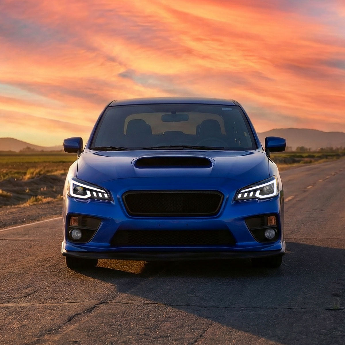 2015-2021 Subaru Impreza WRX STI Projector Headlights Sequential LED Switchback DRL (Black Housing / Clear Lens)