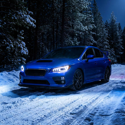 2015-2021 Subaru Impreza WRX STI Projector Headlights Sequential LED Switchback DRL (Black Housing / Clear Lens)