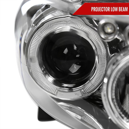 2008-2010 Scion xB Single Halo Projector Headlights (Chrome Housing/Clear Lens)
