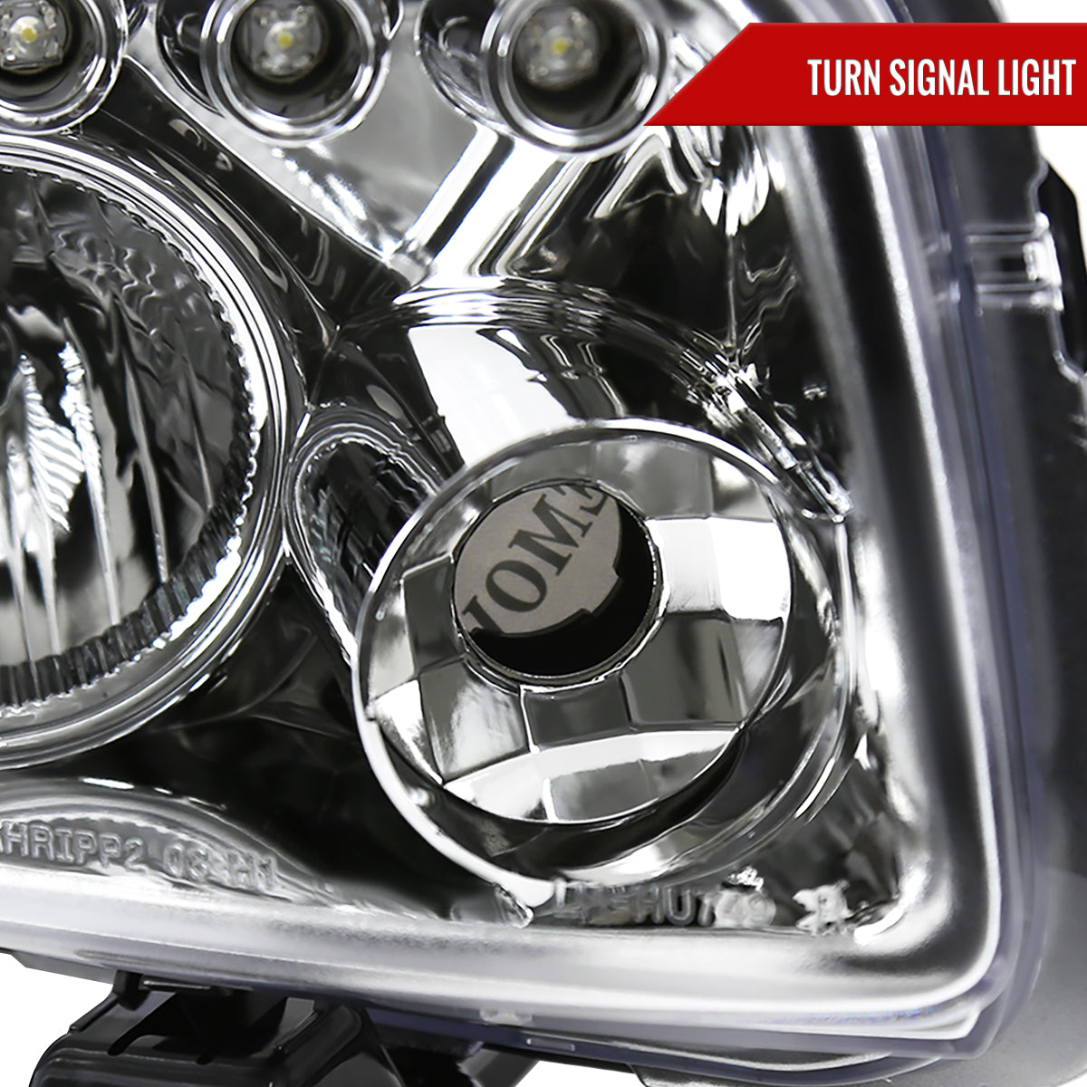 2008-2010 Scion xB Single Halo Projector Headlights (Chrome Housing/Clear Lens)