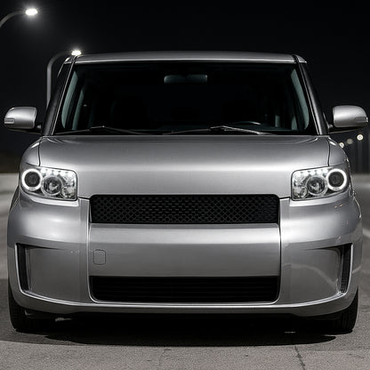 2008-2010 Scion xB Single Halo Projector Headlights (Chrome Housing/Clear Lens)
