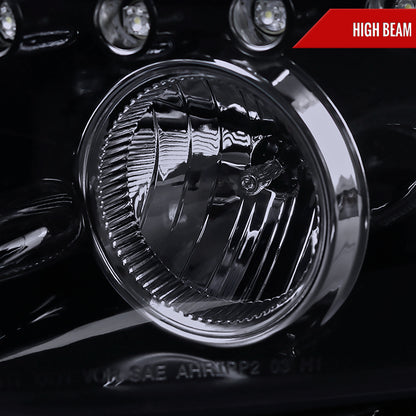 2008-2010 Scion xB Single Halo Projector Headlights (Glossy Black Housing/Smoked Lens)