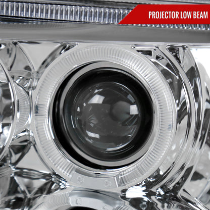 2005-2015 Nissan Xterra Dual Halo Projector Headlights (Chrome Housing/Clear Lens)