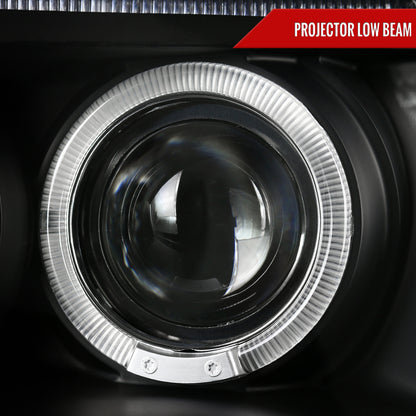 2005-2015 Nissan Xterra Dual Halo Projector Headlights (Matte Black Housing/Clear Lens)