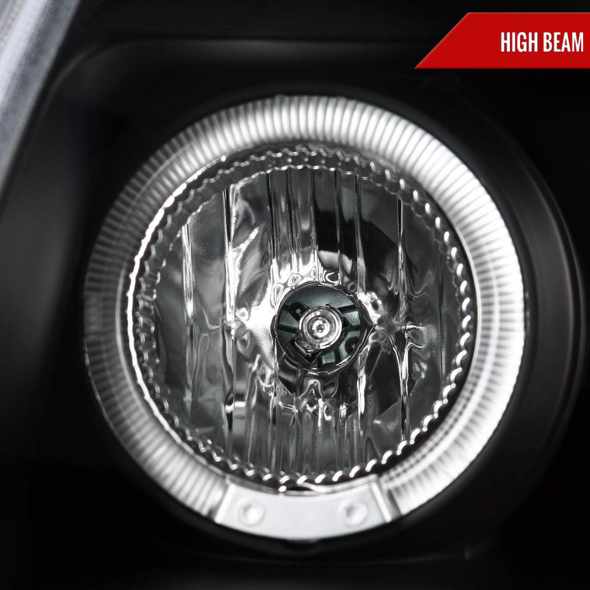 2005-2015 Nissan Xterra Dual Halo Projector Headlights (Matte Black Housing/Clear Lens)