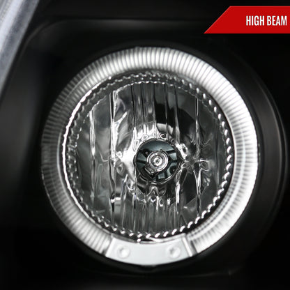 2005-2015 Nissan Xterra Dual Halo Projector Headlights (Matte Black Housing/Clear Lens)