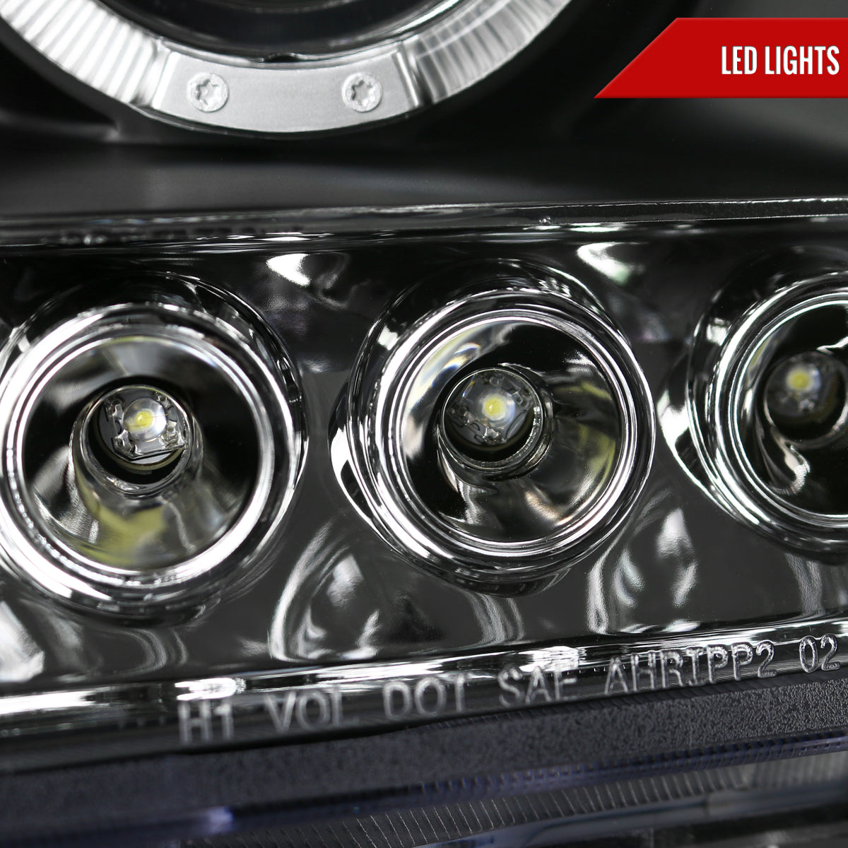 2005-2015 Nissan Xterra Dual Halo Projector Headlights (Matte Black Housing/Clear Lens)