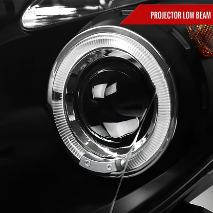 2006-2008 Toyota Yaris Dual Halo Projector Headlights (Matte Black Housing/Clear Lens)