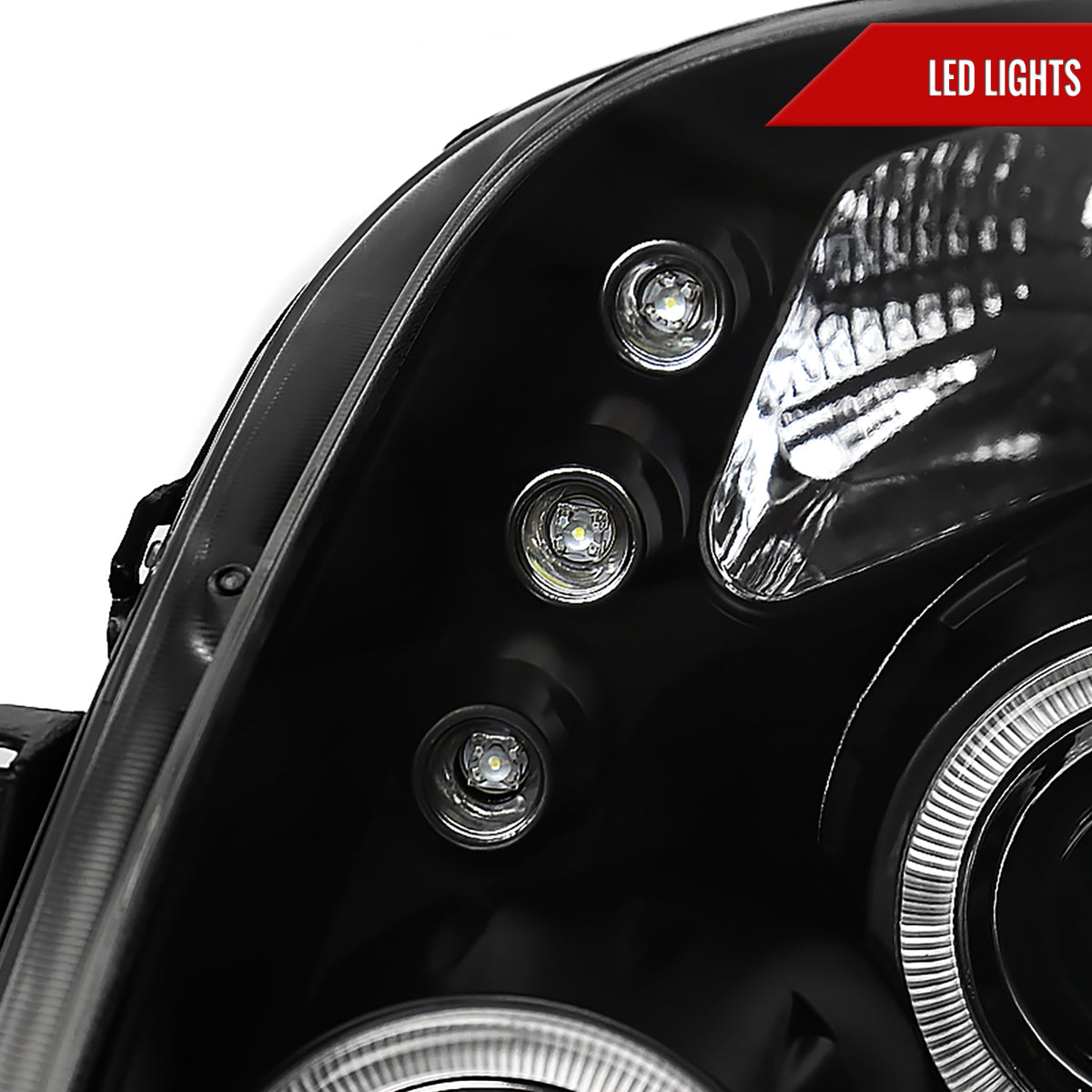 2006-2008 Toyota Yaris Dual Halo Projector Headlights (Matte Black Housing/Clear Lens)