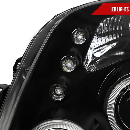 2006-2008 Toyota Yaris Dual Halo Projector Headlights (Matte Black Housing/Clear Lens)
