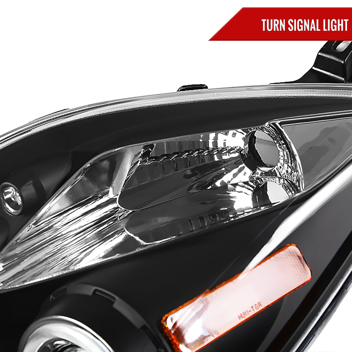 2006-2008 Toyota Yaris Dual Halo Projector Headlights (Matte Black Housing/Clear Lens)