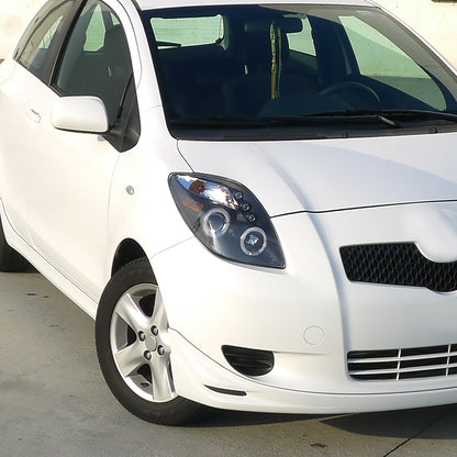 2006-2008 Toyota Yaris Dual Halo Projector Headlights (Matte Black Housing/Clear Lens)