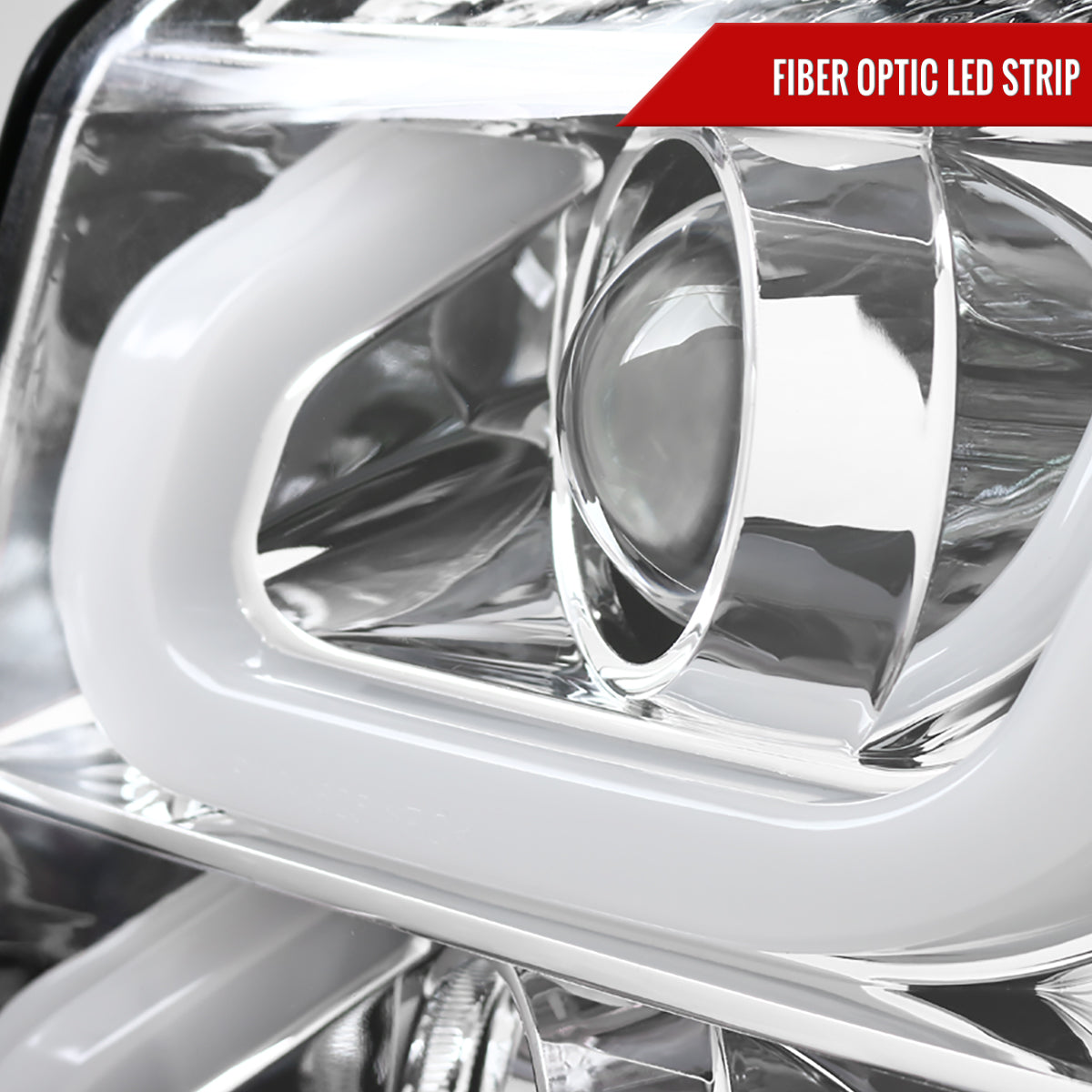 2015-2020 GMC Yukon/Yukon XL LED U-Bar Projector Headlights (Chrome Housing/Clear Lens)