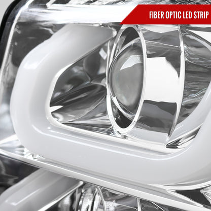 2015-2020 GMC Yukon/Yukon XL LED U-Bar Projector Headlights (Chrome Housing/Clear Lens)
