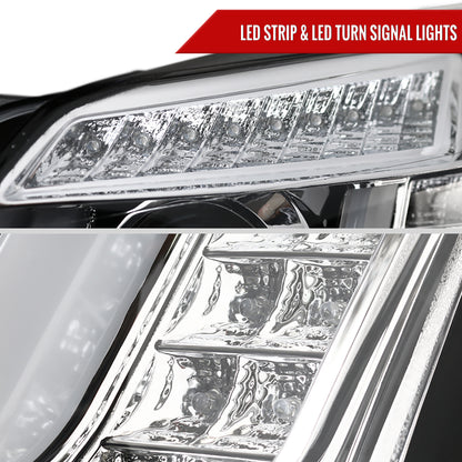 2015-2020 GMC Yukon/Yukon XL LED U-Bar Projector Headlights (Chrome Housing/Clear Lens)