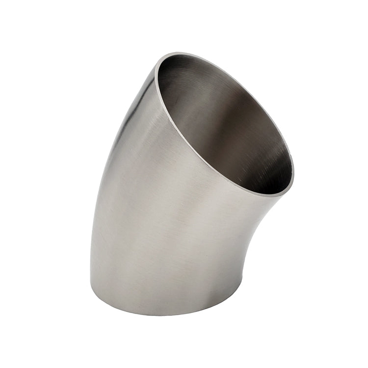 1.500" 16ga 45° Mandrel Bend - (2.250" CLR) - Brushed Finish - 304 Stainless