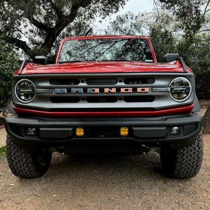 2021-2023+ Ford Bronco Stock Plastic Bumper Dual Light Mount