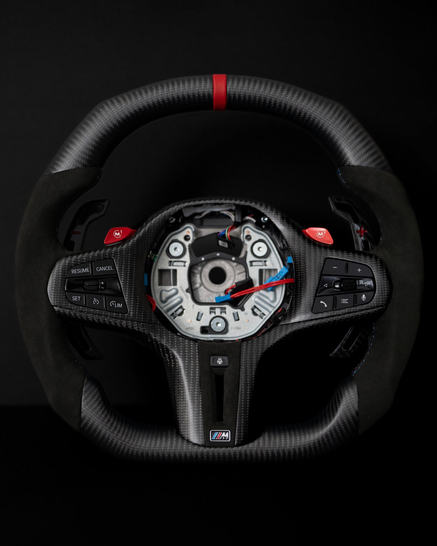 BMW Alcantara Flat Bottom Matte Carbon Fiber Steering Wheel for G Chassis- Carbone's Signature Design for G20 G30 G80 G82 M3 M4 M2 M340i