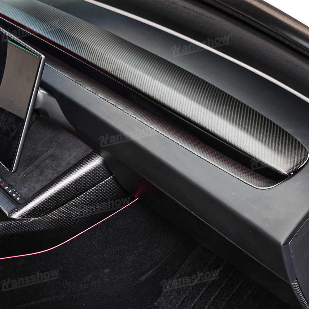 Tesla Dashboard Panel Trim Replacement In Real Carbon Fiber for Model 3 Highland & Y Juniper