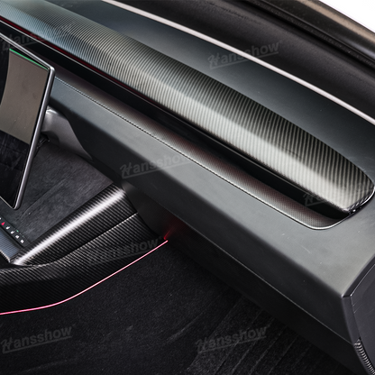 Tesla Dashboard Panel Trim Replacement In Real Carbon Fiber for Model 3 Highland & Y Juniper