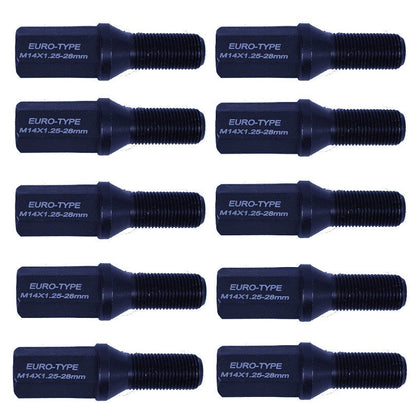 Godspeed Euro-Type Taper Cone Lug Bolts 10 Piece Set