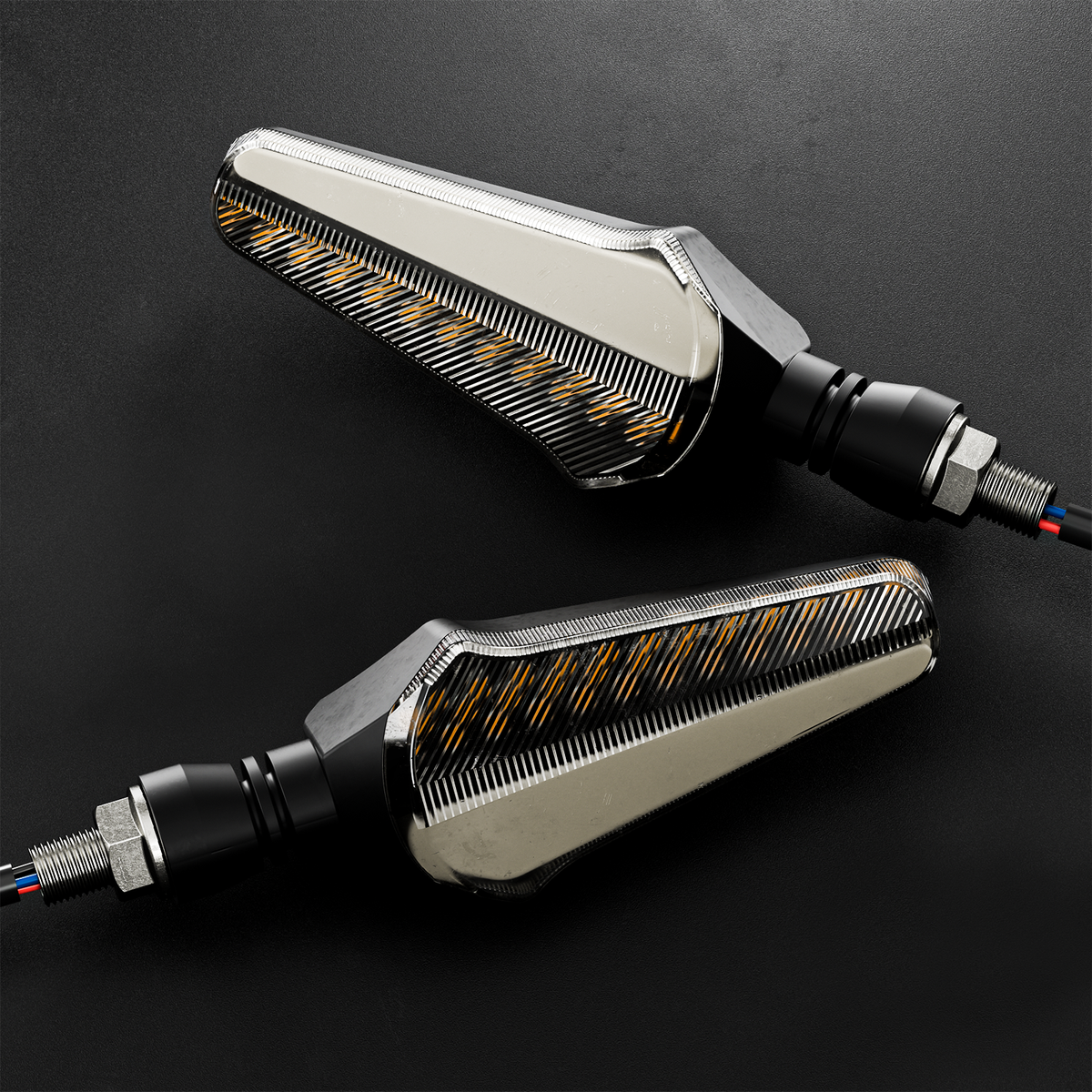 Red Flowing LED Turn Signal Lights Kit with Horn for Super73